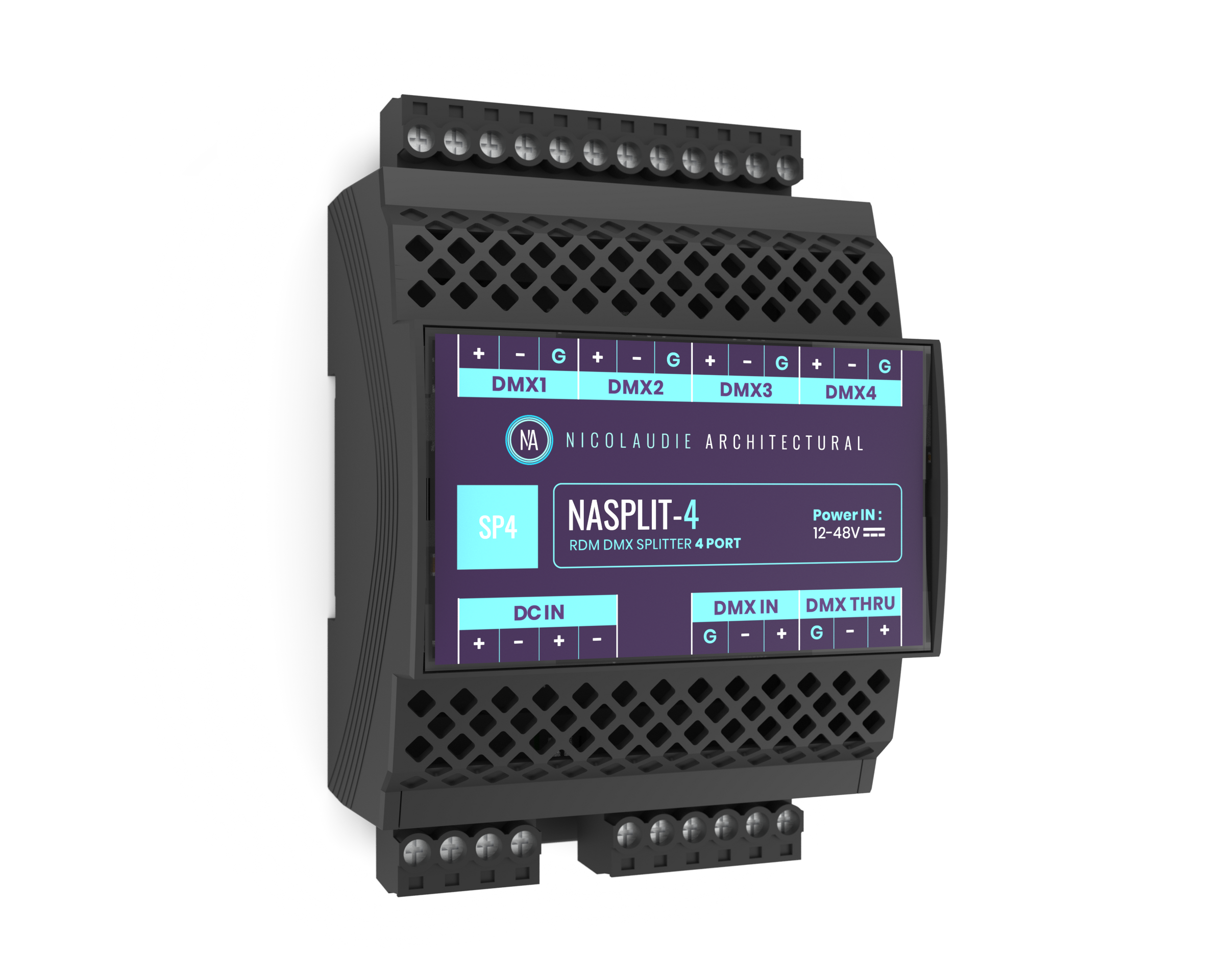 NASPLIT-4 | Nicolaudie Network Lighting RDM DMX SPLITTER 4 - Spectrum HUE Lights