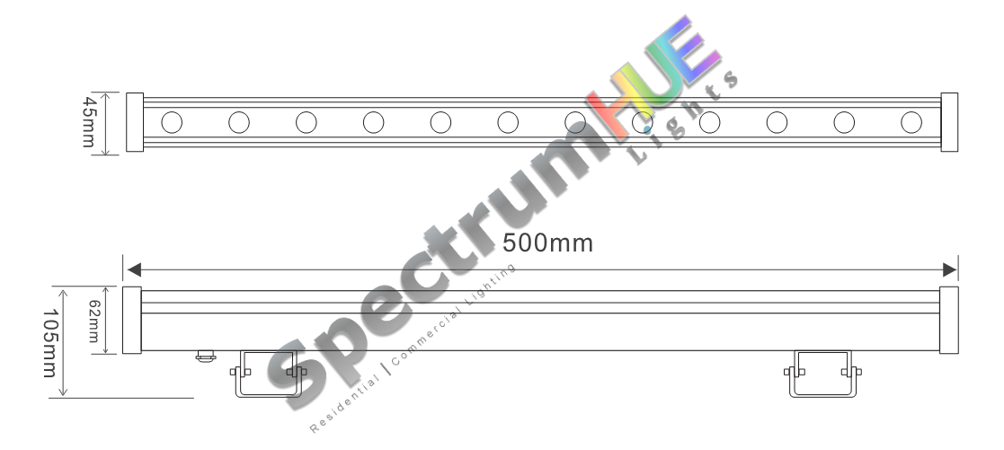 SH-W36 WALL WASHER RGB BAR | 1.6 FEET - Spectrum HUE Lights