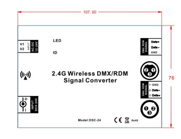 SH-DMX02 DMX Amplifier Wireless – Spectrum HUE Lights
