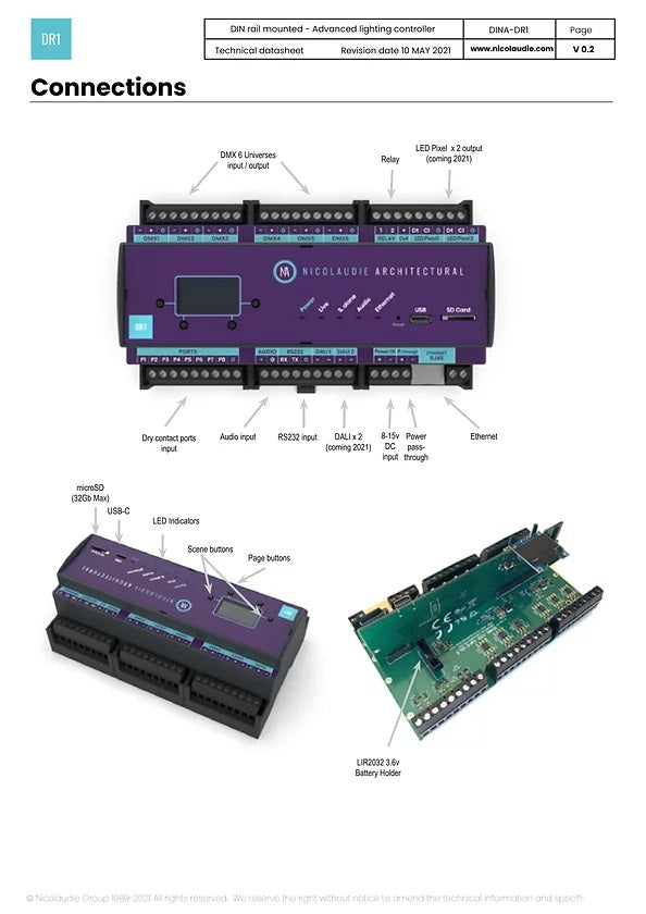 DINA-DR1 | Nicolaudie Network Lighting Controller - Spectrum HUE Lights