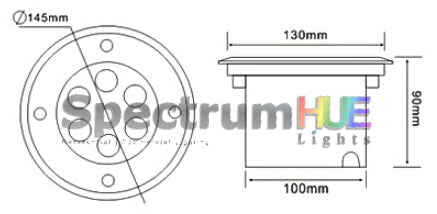 SH-G6 | 6W RGB In Ground Light - Spectrum HUE Lights