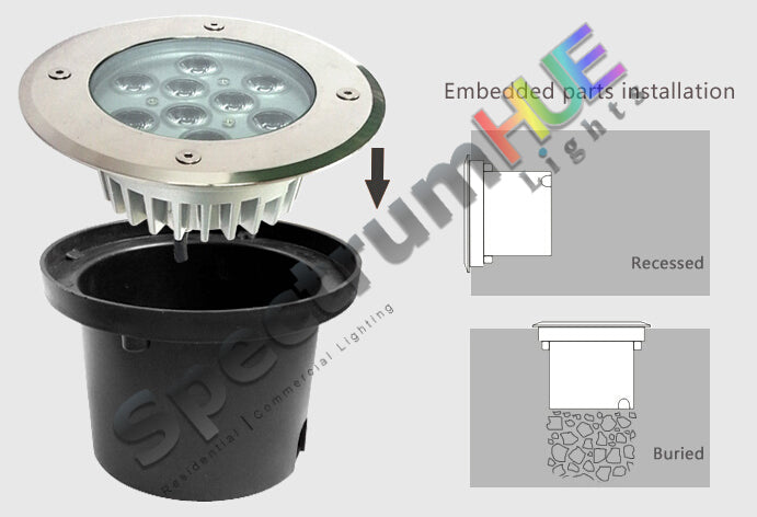 SH-G9 | 9W RGB In Ground Light - Spectrum HUE Lights