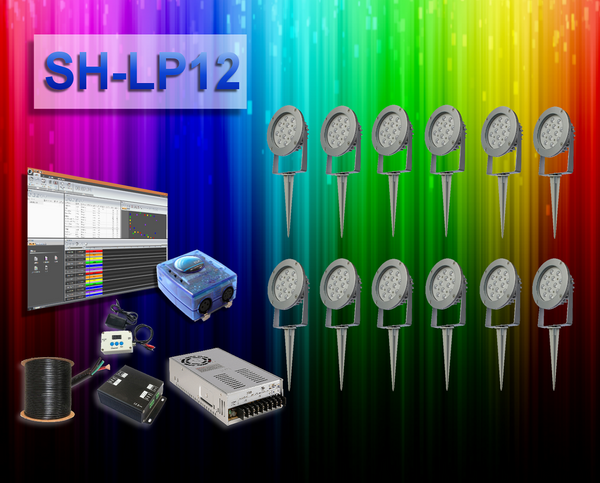 SH-LP12 | 12 LED Landscape Package with Controller – Spectrum HUE Lights